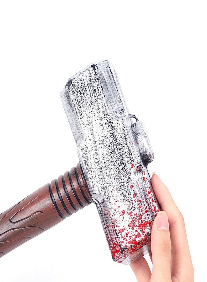 Soochat Halloween Hammer Props, Plastic Bloody Hammer, Plastic Fake Hammer, Halloween Cosplay Costume Party Trick Props - Image 4
